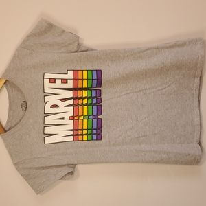 Marvel Rainbow Grey tee